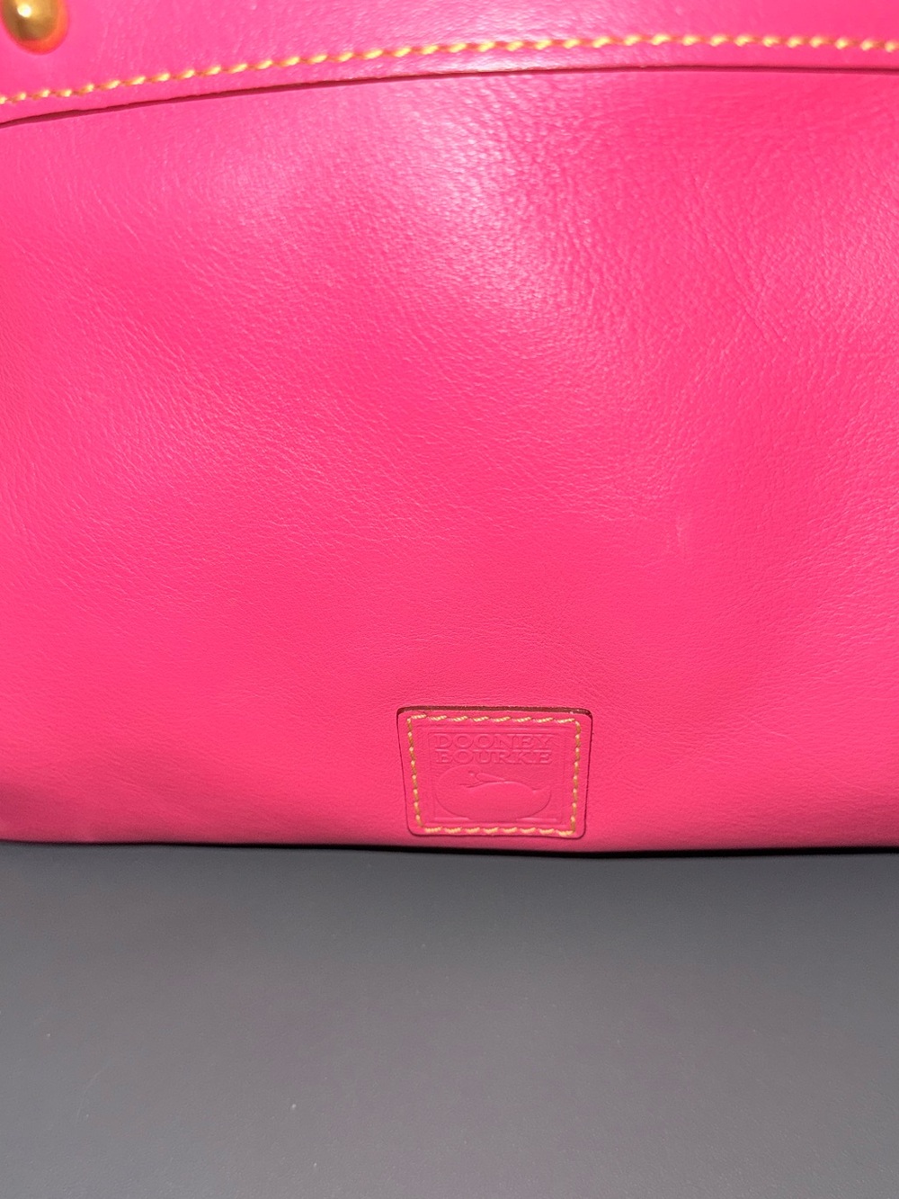 DOONEY & BOURKE Hot Pink Leather Satchel - Picture 4 of 6
